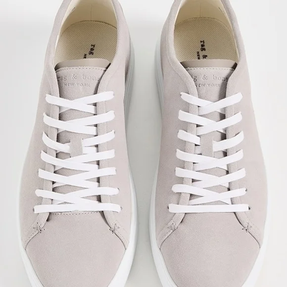 Rag & Bone Light Gray Suede Men's Sneakers - Picture 7 of 8